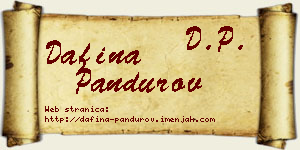 Dafina Pandurov vizit kartica